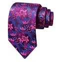 GUSLESON 3.15"(8cm) Fashion Striped PaisleyTies Mens Plaid Flower Necktie for Wedding