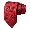 GUSLESON 3.15"(8cm) Fashion Striped PaisleyTies Mens Plaid Flower Necktie for Wedding