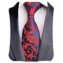 GUSLESON 3.15"(8cm) Fashion Striped PaisleyTies Mens Plaid Flower Necktie for Wedding