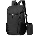 GUSTAVE® 20L Travel Backpack Lightweight Foldable Backpack Fashion Large Capacity Outdoor Water Resistant Rucksack for Travelling Walking Hiking Camping Biking, Black