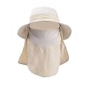 GUSTAVE® Mens Sun Hat Wide Brim Summer Sun Cap UV Protection Fishsing Hat
