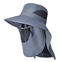 GUSTAVE® Mens Sun Hat Wide Brim Summer Sun Cap UV Protection Fishsing Hat