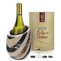 Gusto Nostro Marble Wine Chiller Bucket - 750ml Wine Bottle Cooler and Champagne Chiller for Party, Kitchen, Bar Cart Decor to Chill &amp; Keep Bottles Cold - With Unique Wine Lovers Gift Box