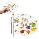 GUTE Novelty Botanical Painting Palettes, Artist Artists Colorful Paint Tray Pad Holder for Mixing Colors Artists, Students & Perfect for Oil, Watercolor & Acrylic Paints Art Tools
