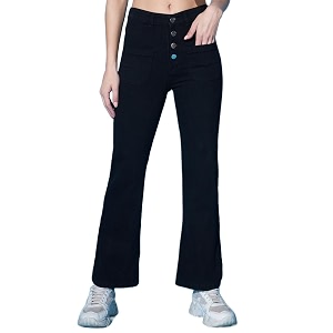 GUTI Womens High Rise Ankle Length Jeans
