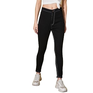 GUTI Womens High Rise Ankle Length Jeans
