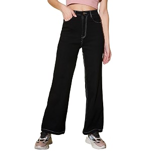 GUTI Womens High Rise Ankle Length Jeans