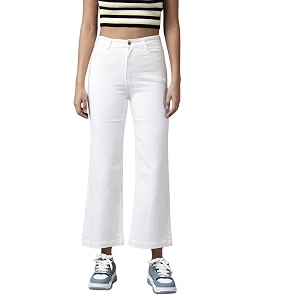 GUTI Womens High Rise Crop Length Jeans
