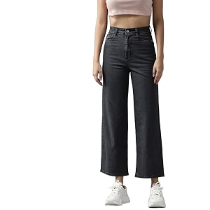 GUTI Womens High Rise Crop Length Jeans