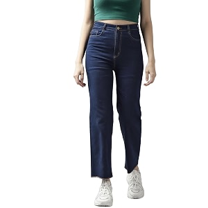 GUTI Womens High Rise Crop Length Jeans