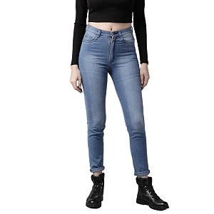 GUTI Womens High Rise Crop Length Jeans