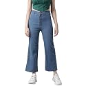 GUTI Womens High Rise Crop Length Jeans