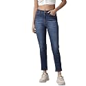 GUTI Womens High Rise Crop Length Jeans