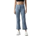 GUTI Womens High Rise Crop Length Jeans