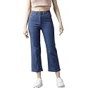 GUTI Womens High Rise Crop Length Jeans