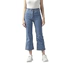 GUTI Womens High Rise Crop Length Jeans