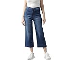GUTI Womens High Rise Crop Length Jeans