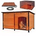 GUTINNEEN Extra Large Heated Dog House Outdoor Insulated Dog House Weatherproof Dog Shelter with Heated Pad, Insulated All-Round Thermal Liner, Chew-Proof Design for Large Dogs (Winter-Ready)