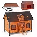 Gutinneen Extra Large Heated Dog House for Outside XL Insulated Dog House Outdoor Weatherproof with Safe Heating Pad, 6-Sided Thermal Liner, Chew-Proof Metal Frame for Medium to Large Dog Breeds