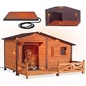 GUTINNEEN Extra Large Heated Dog House Insulated Dog Shelter Weatherproof