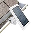 Gutter Mount for Solar Panel, Adjustable Weatherproof Aluminum Alloy Mount Bracket, Perfect Angle to Get Adequate Sunlight (White)
