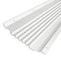 GUTTERHAWK Gutter Guard All-Aluminum Gutter Guard White Sample Pack – 5 in. &amp; 6 in. (6 in Long) DIY Friendly &amp; Made in USA
