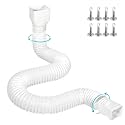 Gutterlix 16.5ft Gutter Downspout Extensions, Downspout Extender Extendable from 3.4ft to 16.5ft, Thickened Down spout Drain Extension for Rainwater Drainage(White)