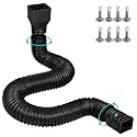 Gutterlix 16.5ft Gutter Downspout Extensions, Downspout Extender Extendable from 3.4ft to 16.5ft, Thickened Down spout Drain Extension for Rainwater Drainage(Black)