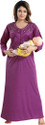 Gutthi Women MaternityNursing Nighty Purple