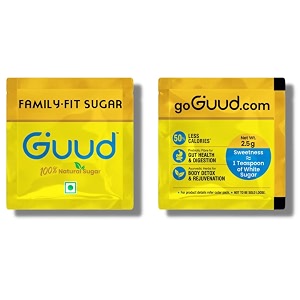 guud - family fit sugar  50 calorie amp low gi white granulated sugar  total family wellness 25g sachet