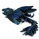 Guwewu Feathered Wyvern, 3D Printed Articulated Fidget Dragon - Azurewing