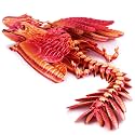 Guwewu Feathered Wyvern Dragon, 3D Printed Dragon, Articulated Dragon, Fidget Dragon, 3D Printed Toys, Desktop Pet (Infernostride)