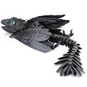 Guwewu Feathered Wyvern Dragon - 3D Printed Articulated Fidget Toy, Desktop Pet (Shadowsoar)