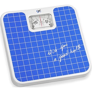 gvc iron analog weight machine - manual weighing scale upto 120kg capacity blue