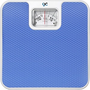 gvc iron analogue personal health check up fitness weighing scale blue 120 kilograms