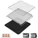 GWY 3 IN 1 Replacement Parts for Ninja DCT451 DCT401 DCT402BK 12 in 1 Smart Double Oven, 13''×12.6'' Steel Toaster Basket Replacements Parts Accessories for Ninja DCT601 DCT651 Smart Oven