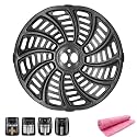 GWY Air Fryer Grill Plate for Gourmia GAF686 GAF698 GAF652 GAF616 Air Fryer, Oval Nonstick 9.3''×8.9'' Air Fryer Replacement Parts Rack Tray Basket Grill Pan Accessories Crisper Plate