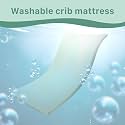 Gwydre 38 * 26” Washable Crib & Toddler Mattress,100% Washable High Density Memory Foam, Toddler Bed Portrable Mattress with Removable Breathable Non-Slip Cover (2inch, 38 * 26)