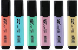 gxin pastel highlighter pen  aesthetic highlighter marker  quick dry  no bleed