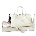 gym bag for women with compartment A12-Cream