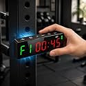 Gym Clock Workout Timer Clock for Home Gym, 7-Inch LED Gym Exercise Interval Timer with Strong Magnet, Rechargeable Battery, 5-Level Brightness for HIIT, Tabata, Boxing & Garage Workouts