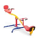 Gym Dandy Spinning Teeter Totter - 360-Degree Rotation Seesaw with Impact Absorbing Seats - Kids Backyard Playground Equipment, TT-360