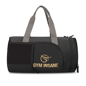 carbonex 28 l polyester duffle bag  sports travel bag with shoe compartment  waterproof workout unisex gym bag with adjustable strap training tote for men amp women  color - black