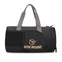 CARBONEX 28 L Polyester Duffle Bag – Sports Travel Bag with Shoe Compartment | Waterproof Workout Unisex Gym Bag with Adjustable Strap |Training Tote for Men & Women | Color - Black