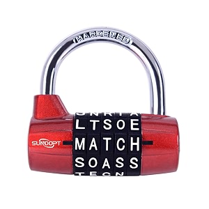 gym locker lock5 letter word lock5 digit combination locksafety padlock for school gym lockersports lockerfencetoolboxcasehasp storage red