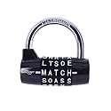 Black 5 Digit Combination Lock, Gym Locker Lock, Modern Style, Secure, Portable