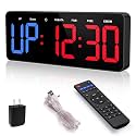 Gym Timer Clock, 12" Large Display LED Exercise Workout Interval