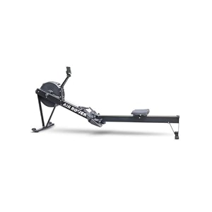 gym24 equipments air rower machine weight capacity 250 kg  super foldable exercise rower - adjustable resistance chain drive system multi-functional indoor fitness equipment
