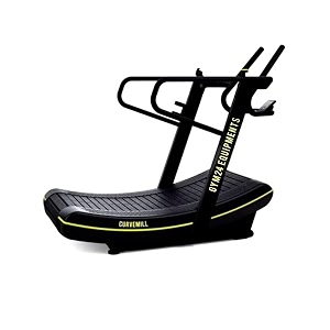 gym24 equipments commercial curve treadmill 6 speed manual non motorized model racer weight capacity 500 kg  zero maintenance  installation free 