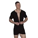 GYMAPE Mens Short Sleeve Jumpsuit Pajamas Onesie Henley